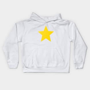 Yellow Star, Shiny Star Kids Hoodie